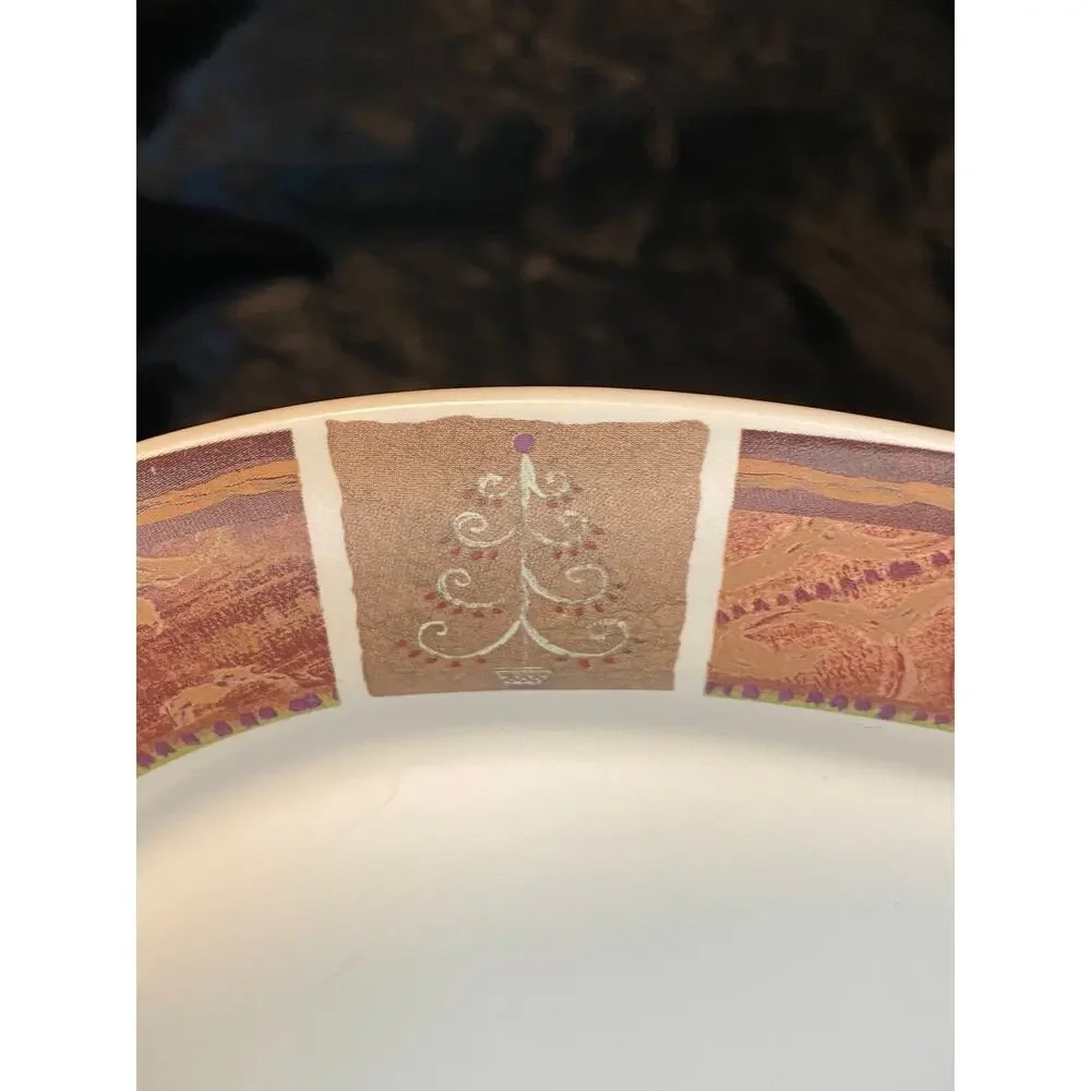Vintage 2003 Pfaltzgraff Holiday Spice, Motif, Ceramic Serving Platter, 14